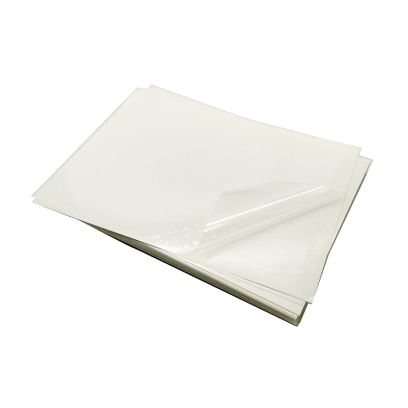 36um 透明 PET フィルム/再剥離性接着剤/60g 白色グラシンライナー