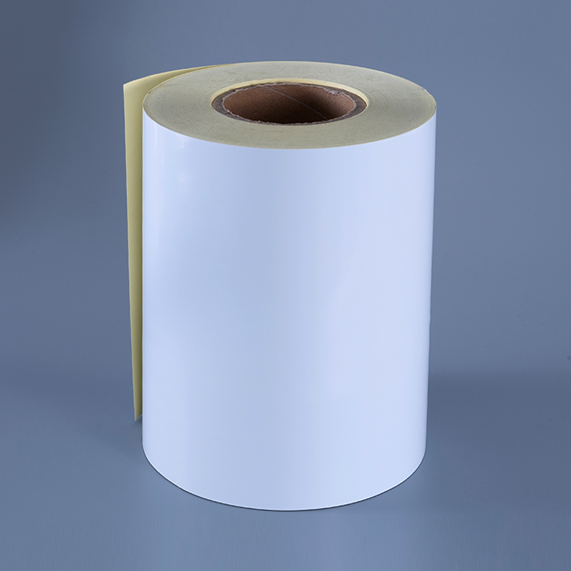 50mic 光沢のある白いポリエステル フィルムの自己粘着ラベル、取り外し可能な粘着剤が付いています。アルコール耐性と高温耐性があります。