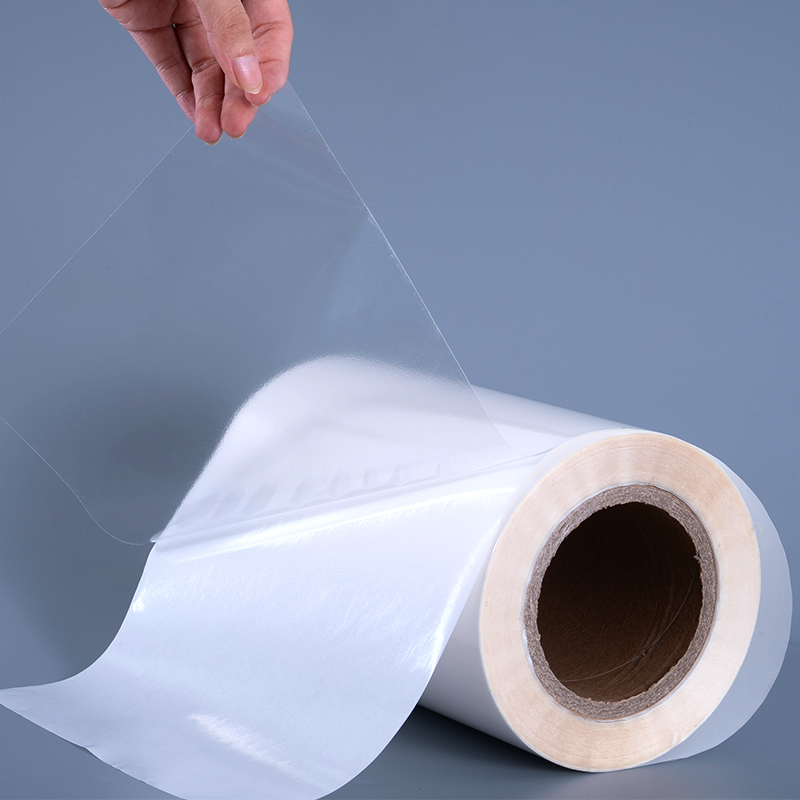 取り外し可能な粘着性の透明なポリエステルラベルが付いている 25mic 透明 PET フィルム