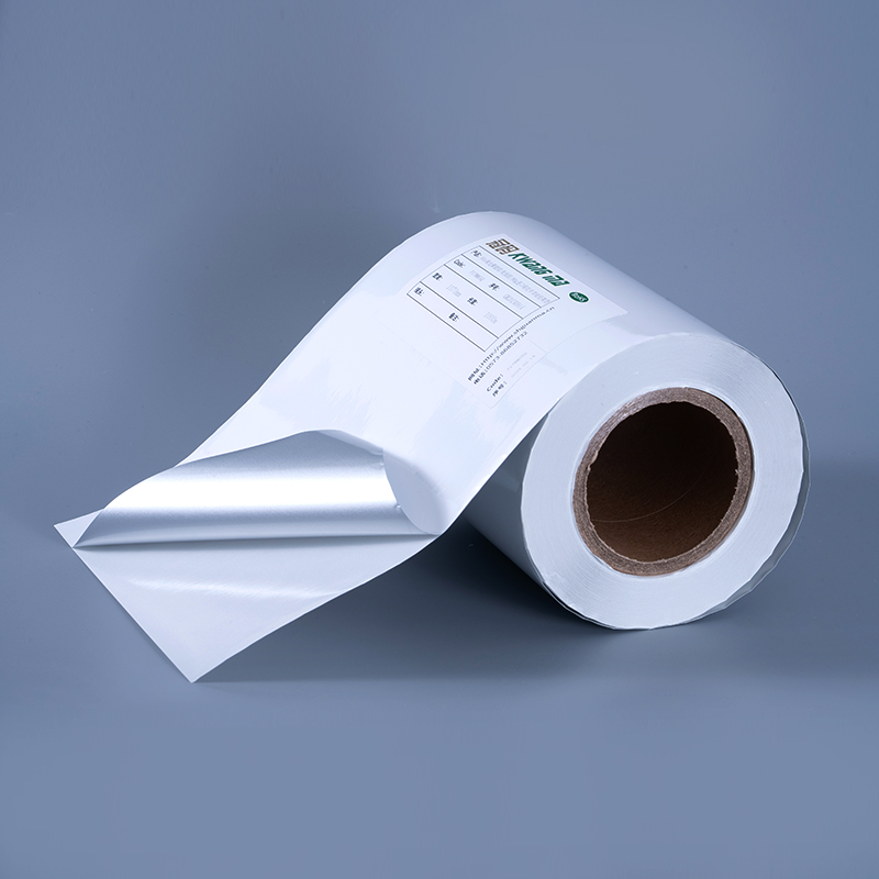 25mic 光沢のある白いアルミメッキ ポリエステル フィルム自己粘着ラベル、水性アクリル粘着剤付き、インクジェット印刷用
